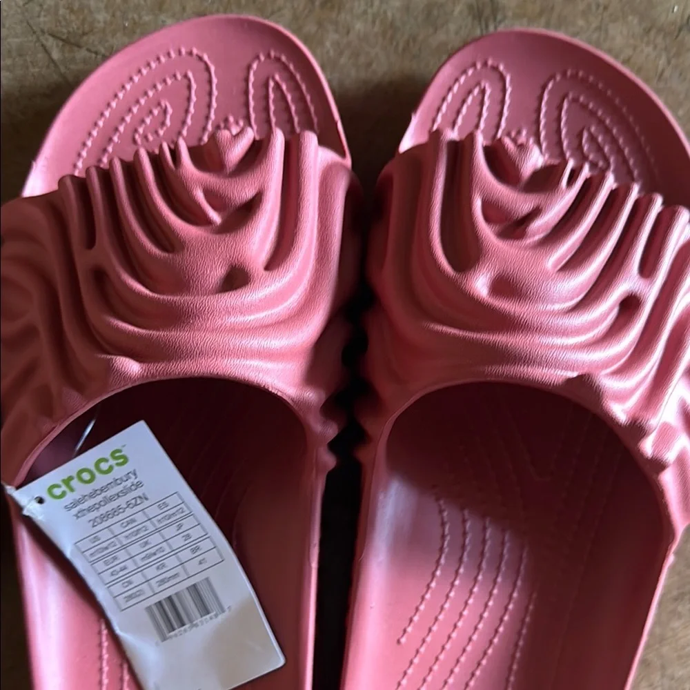 NWT CROCS Salehe Bembury x Pollex Slide 'Guppy' pink size 10